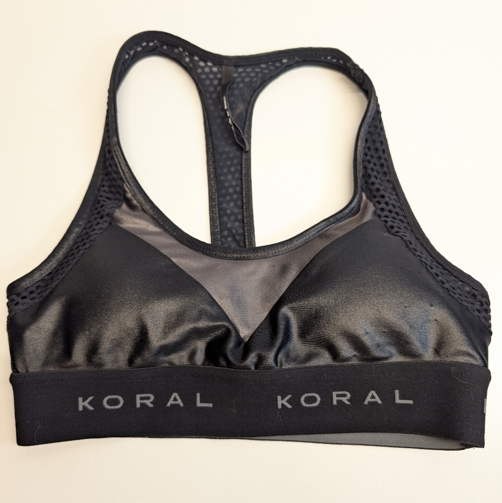 Koral Emblem Versatility Mesh-Paneled Stretch Sports Bra Size S EUC - Picture 3 of 7